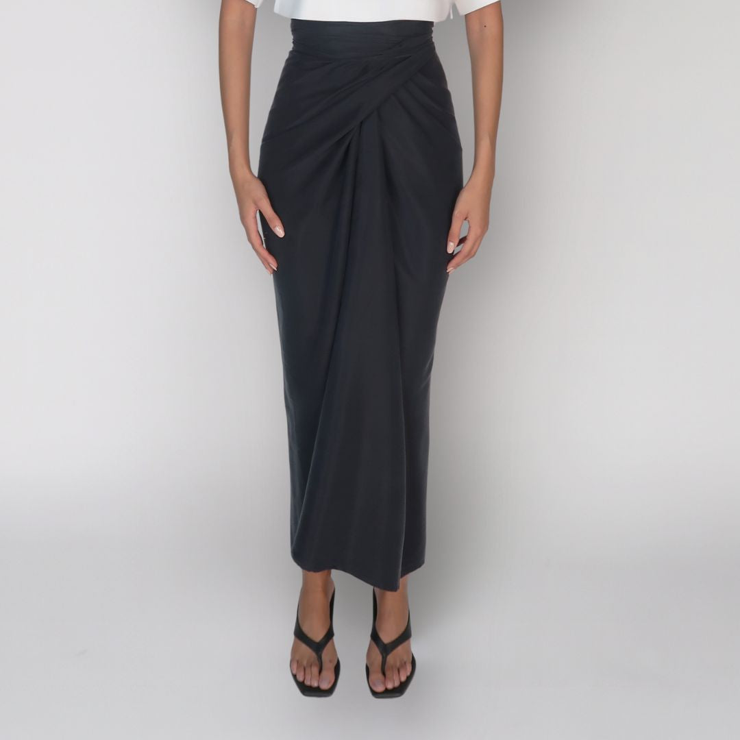 The Wrap Skirt - Onyx