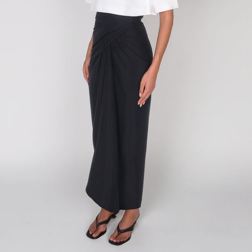 The Wrap Skirt - Onyx